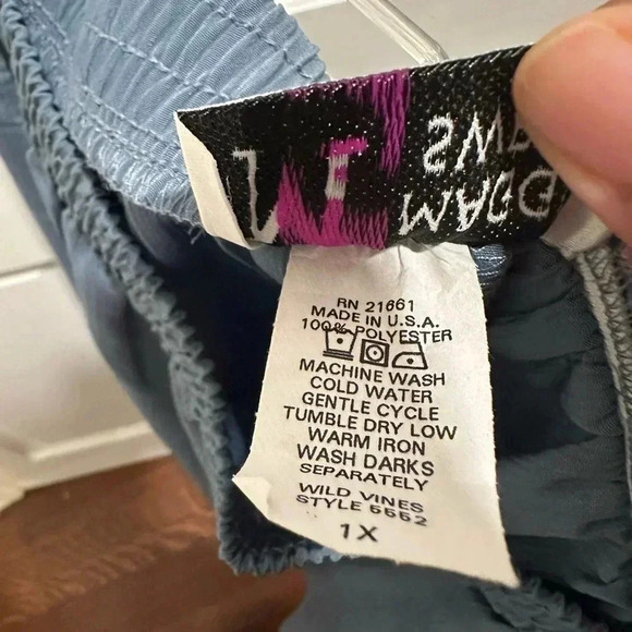 Maggie Sweet Teal Elastic Waist Skirt Size 1X - Picture 3 of 5